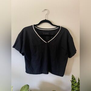 All Saints jersey crop top
